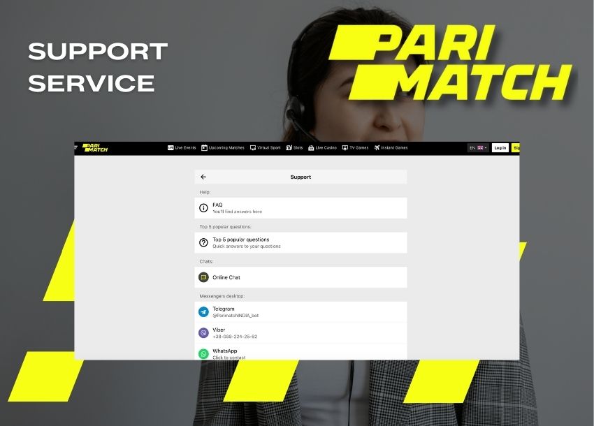 Parimatch India website support service review