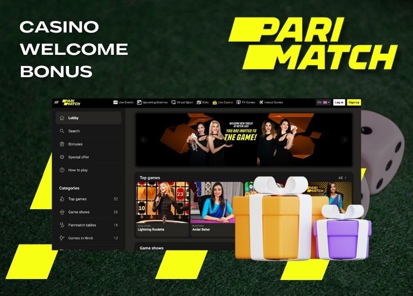 How to get Parimatch India casino welcome Bonus
