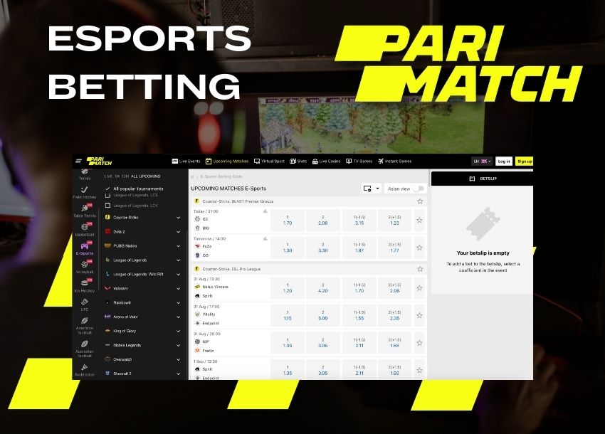 Detailed information about esports betting at Parimatch India website