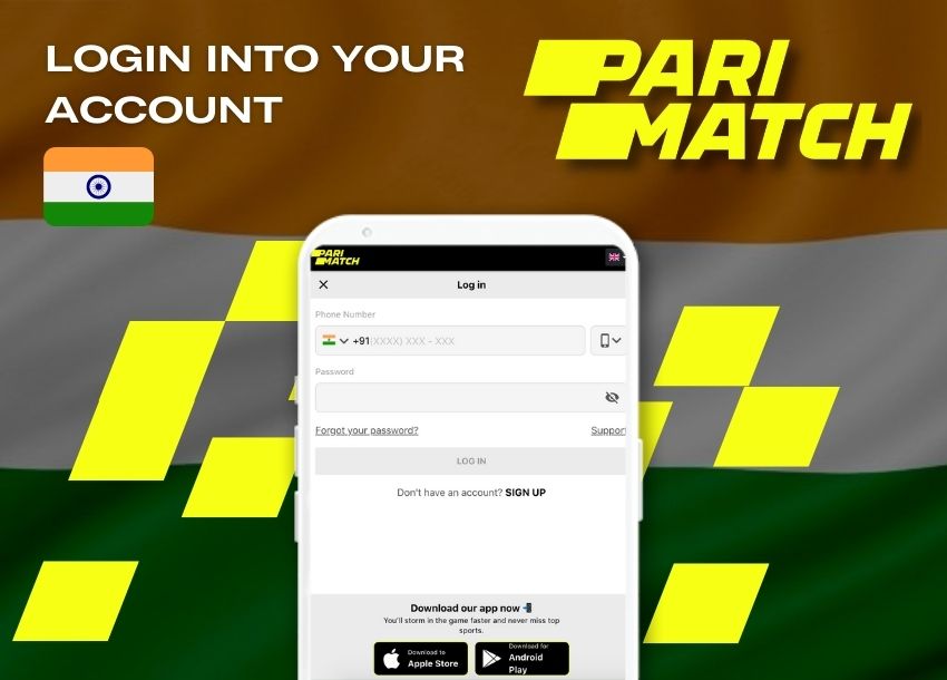 How to login on betting and casino app Parimatch India