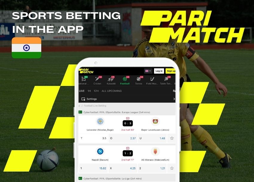 All about sports betting through Parimatch India app