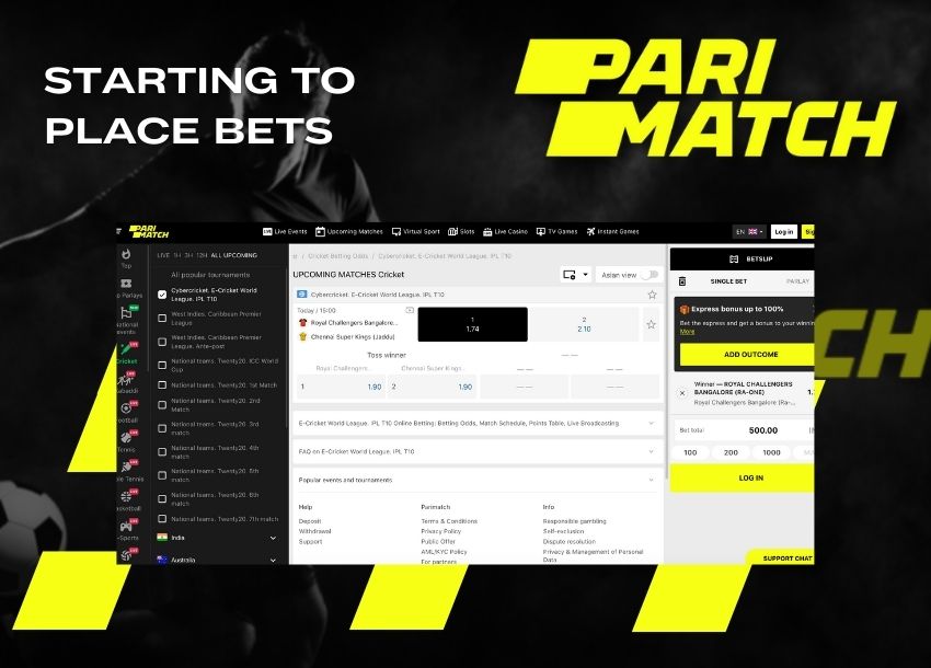How to place bets at Parimatch India