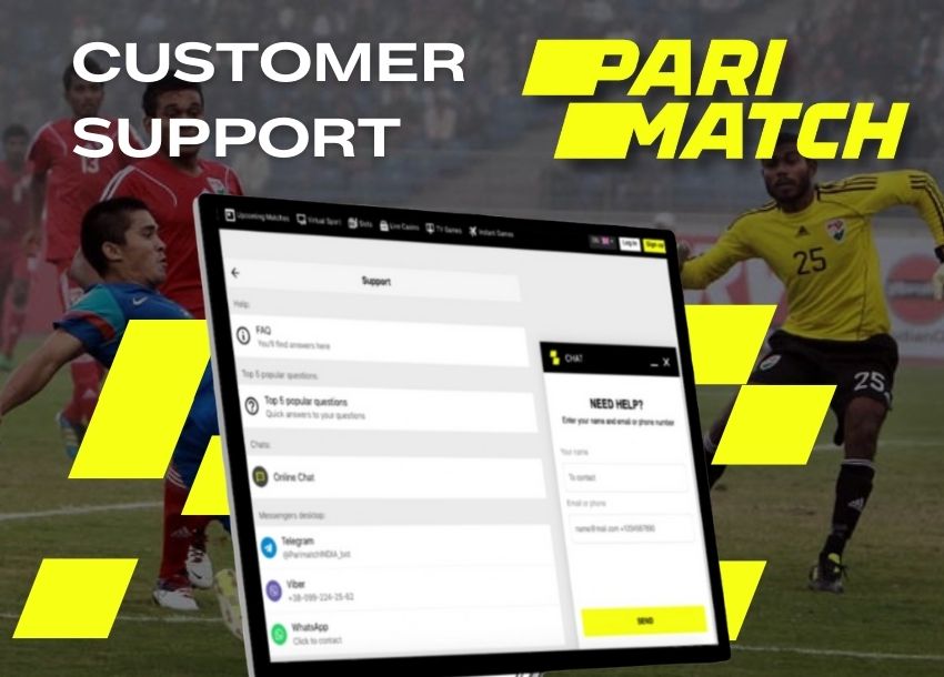 How to contact customer support at Parimatch India sports betting and gambling site